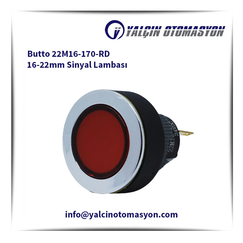 Butto 22M16-170-RD 16-22mm Sinyal Lambası