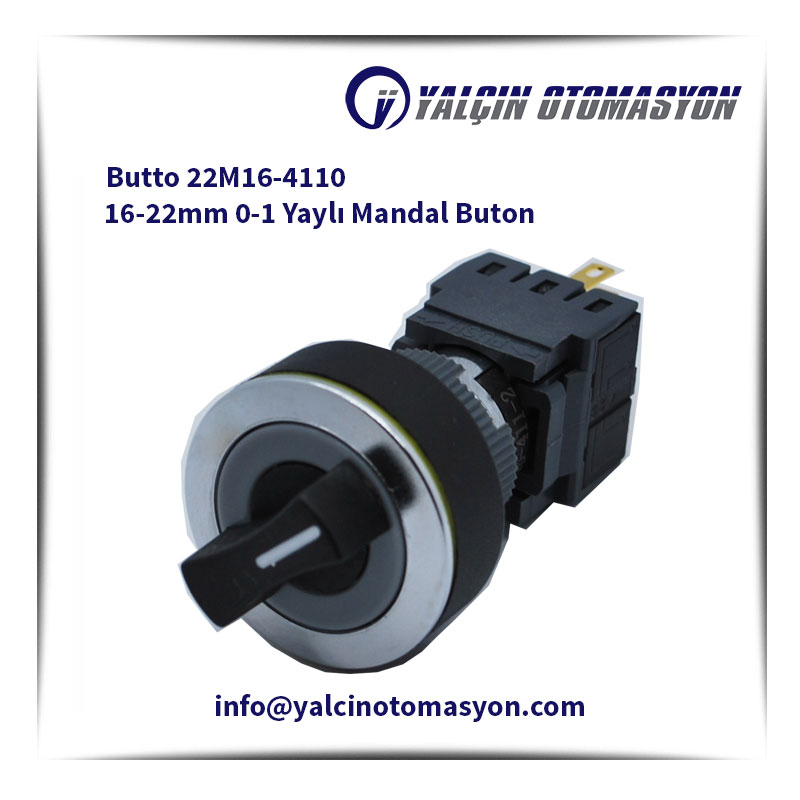 Butto 22M16-4110 16-22mm 0-1 Yaylı Mandal Buton