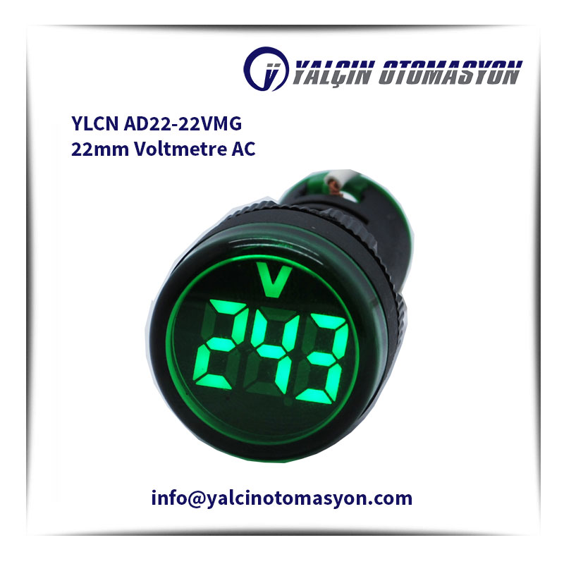 YLCN AD22-22VMG 22mm Voltmetre AC