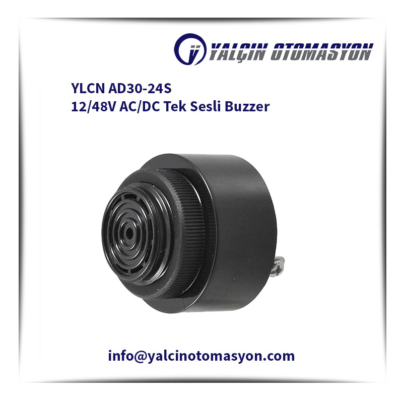 YLCN AD30-24S 12/48V AC/DC Tek Sesli Buzzer