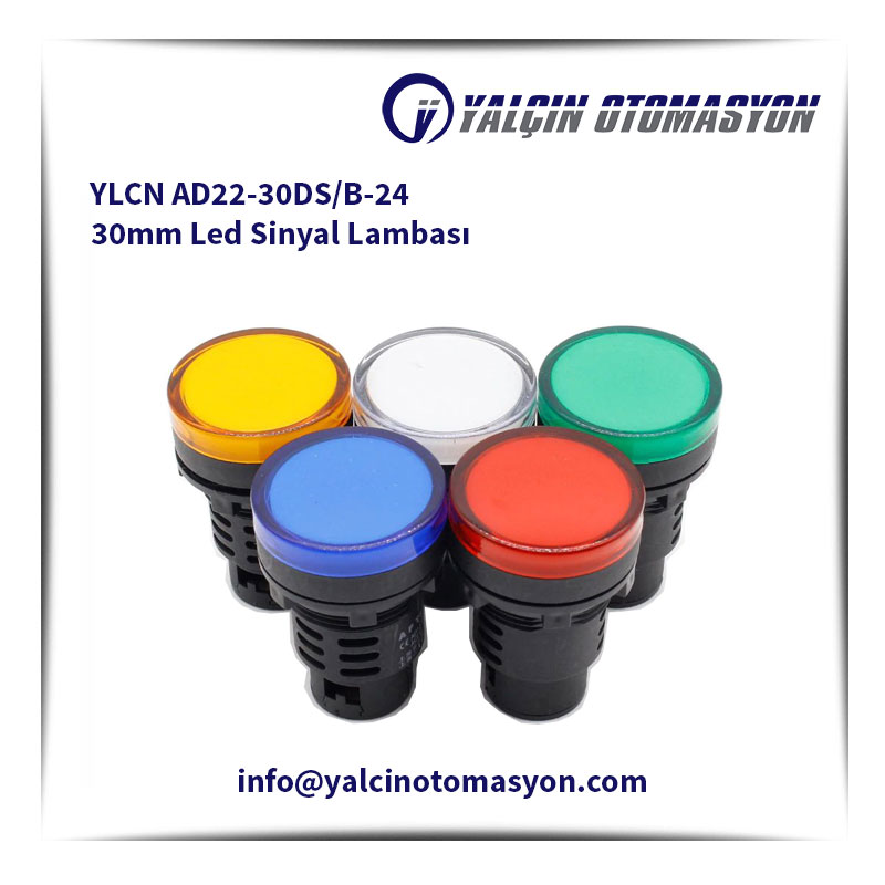 YLCN AD22-30DS-B-24 30mm Led Sinyal Lambası