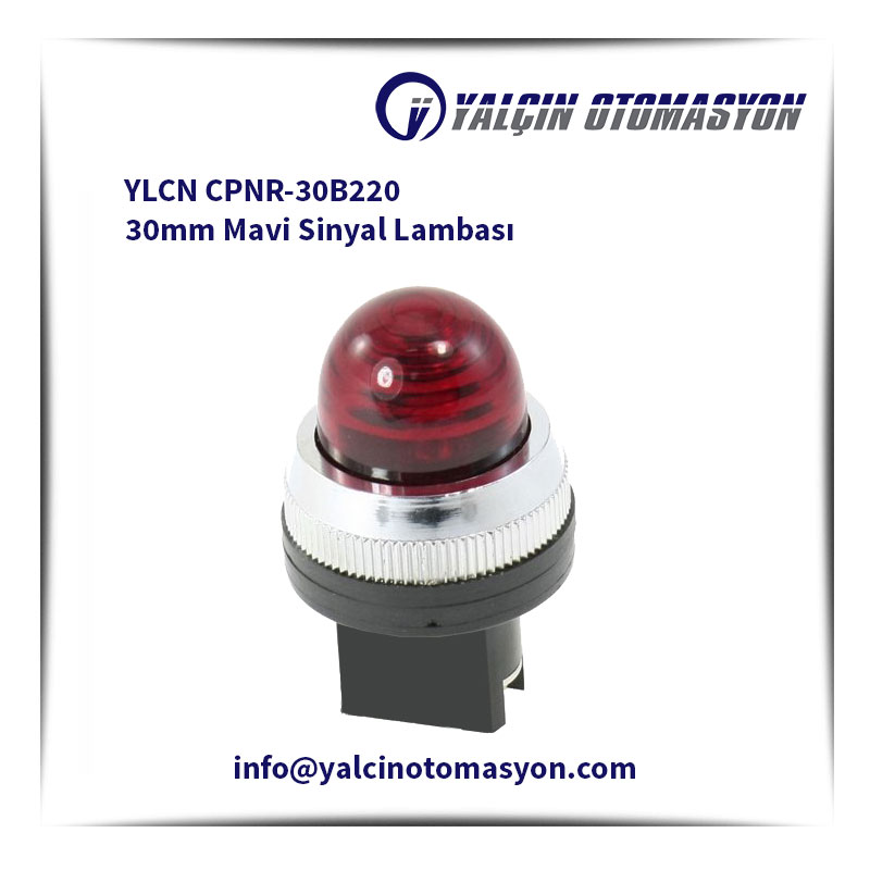 YLCN CPNR-30B220 30mm Mavi Sinyal Lambası