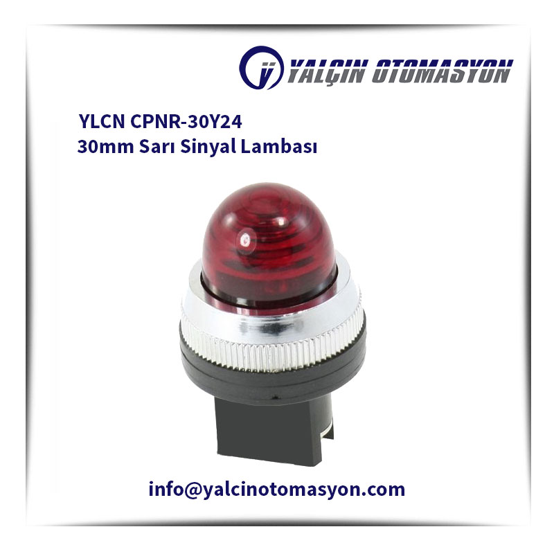 YLCN CPNR-30Y24 30mm Sarı Sinyal Lambası