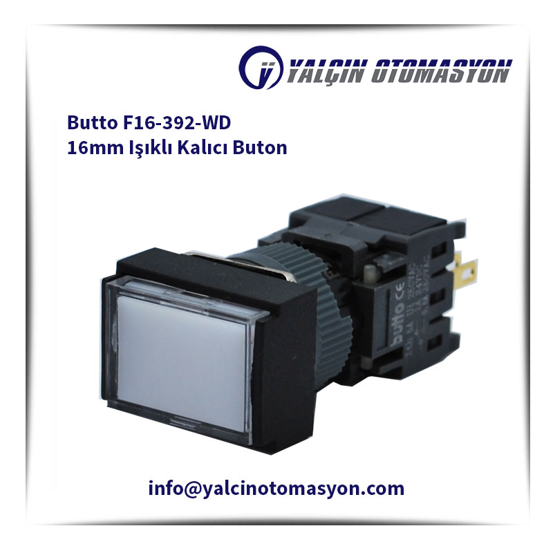 Butto F16-392-WD 16mm Işıklı Kalıcı Buton