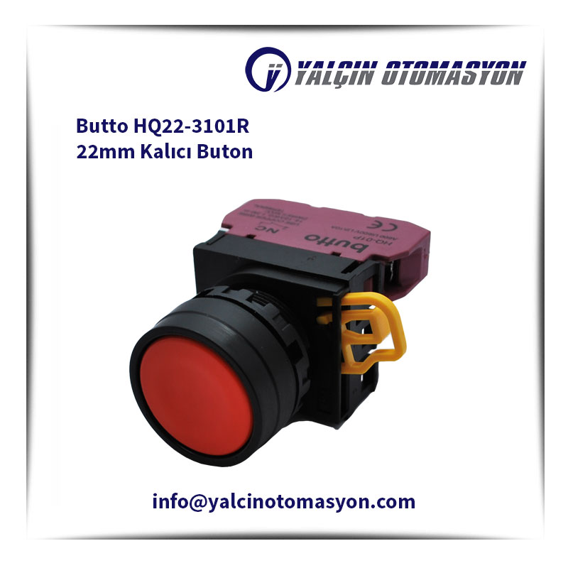 Butto HQ22-3101R 22mm Kalıcı Buton