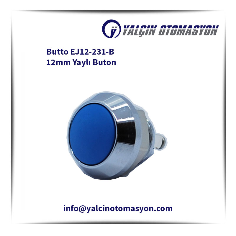 Butto EJ12-231-B 12mm Yaylı Buton