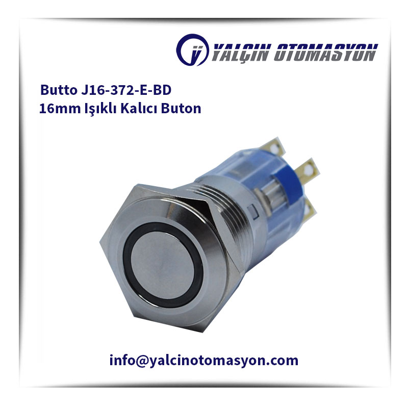 Butto J16-372-E-BD 16mm Işıklı Kalıcı Buton