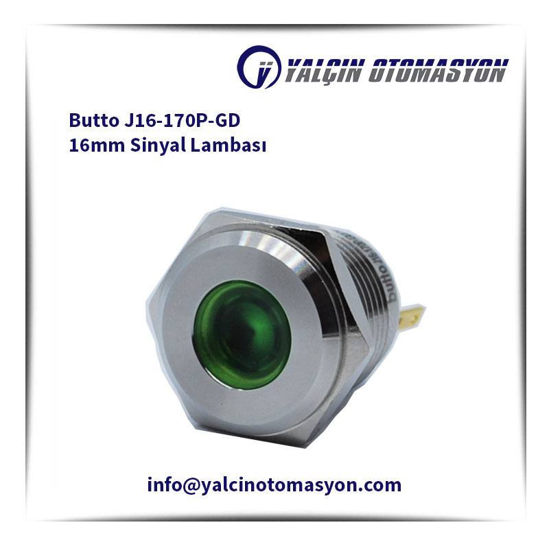Butto J16-170P-GD 16mm Sinyal Lambası