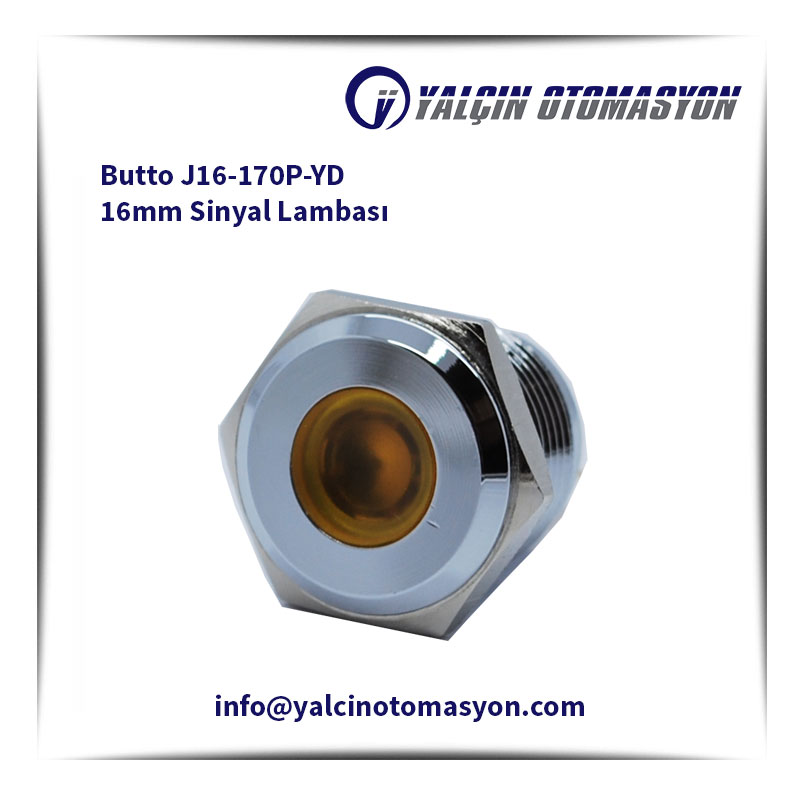 Butto J16-170P-YD 16mm Sinyal Lambası
