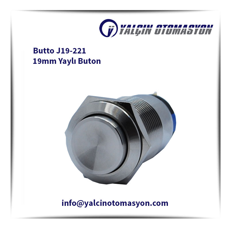 Butto J19-221 19mm Yaylı Buton