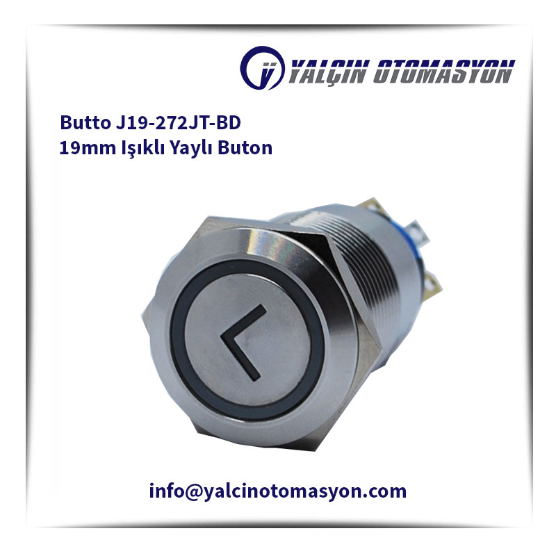 Butto J19-272JT-BD 19mm Işıklı Yaylı Buton