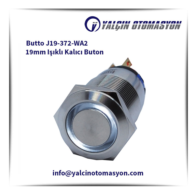 Butto J19-372-WA2 19mm Işıklı Kalıcı Buton
