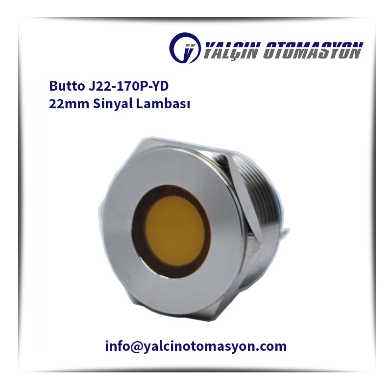 Butto J22-170P-YD 22mm Sinyal Lambası