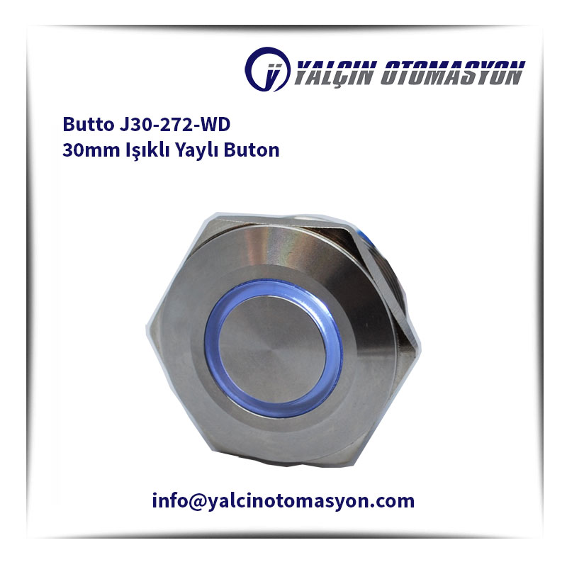 Butto J30-272-WD 30mm Işıklı Yaylı Buton