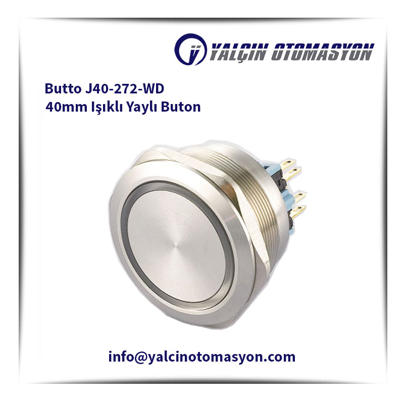 Butto J40-272-WD 40mm Işıklı Yaylı Buton