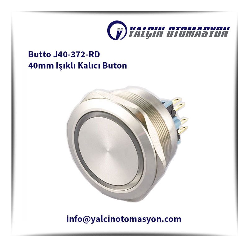 Butto J40-372-RD 40mm Işıklı Kalıcı Buton