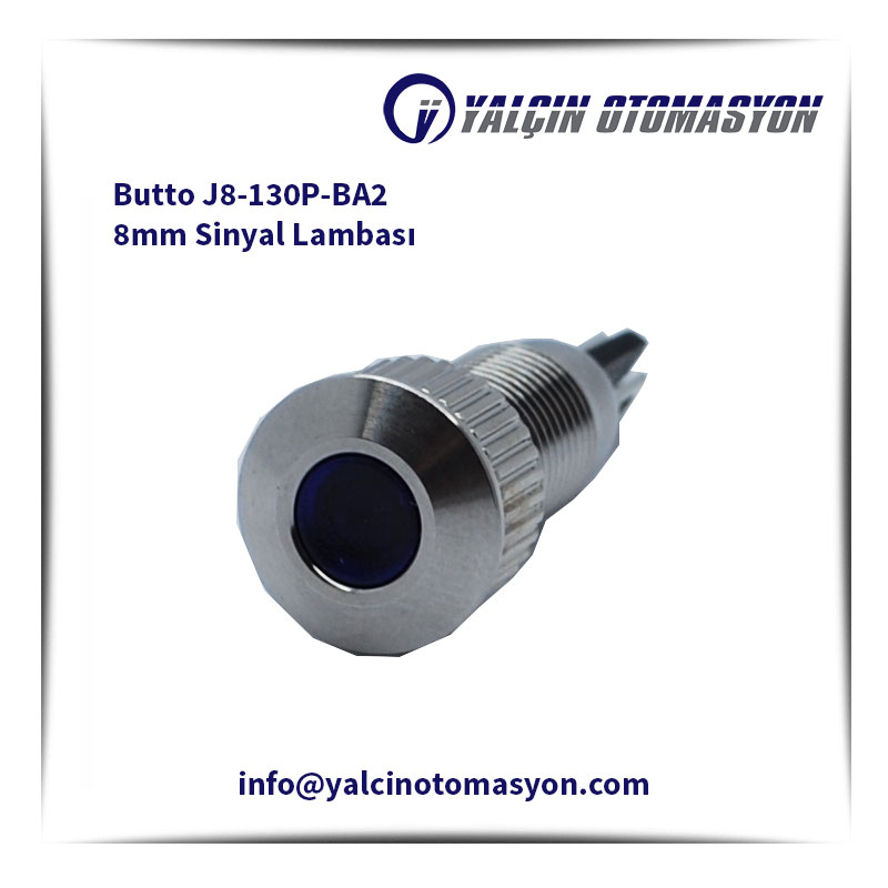 Butto J8-130P-BA2 8mm Sinyal Lambası