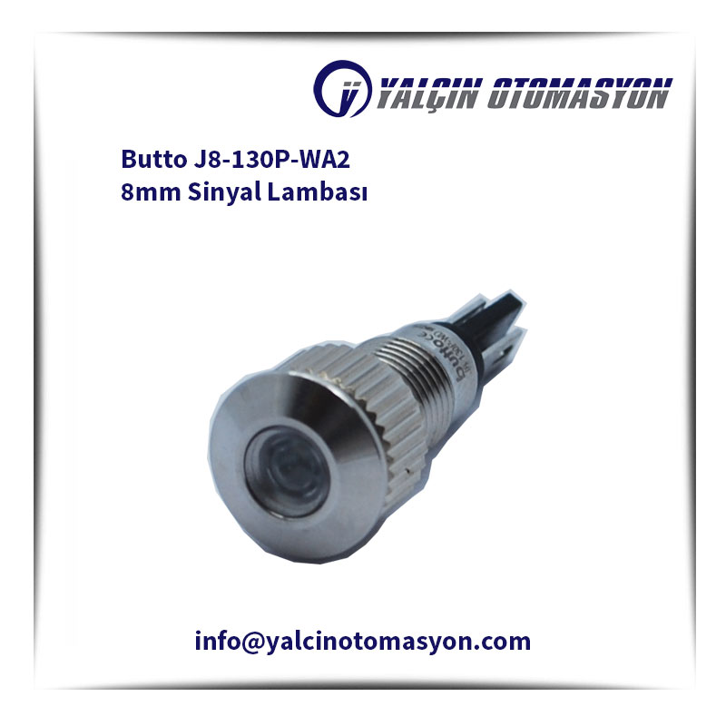 Butto J8-130P-WA2 8mm Sinyal Lambası