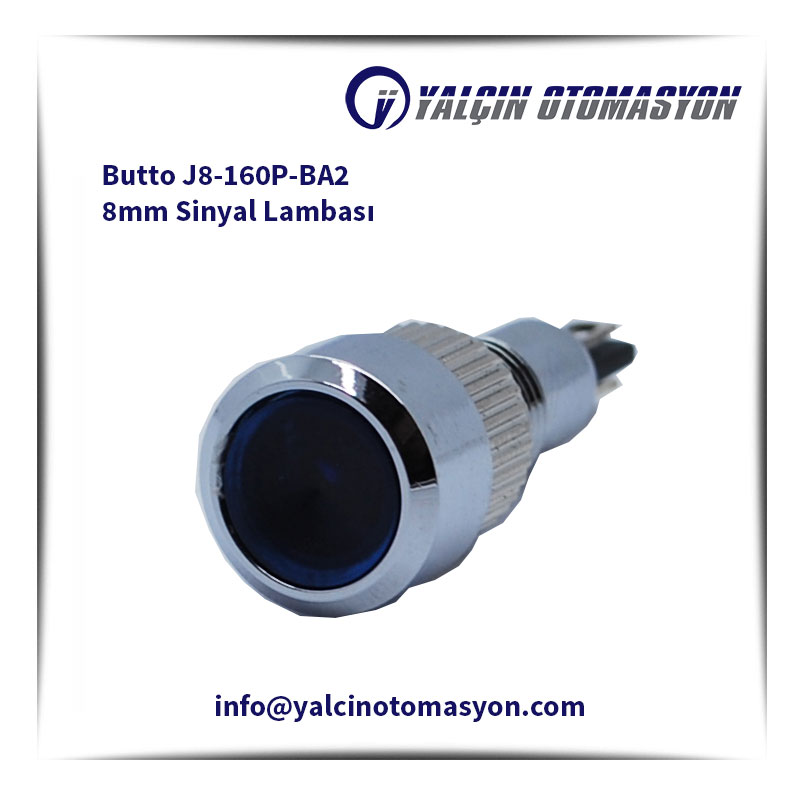 Butto J8-160P-BA2 8mm Sinyal Lambası