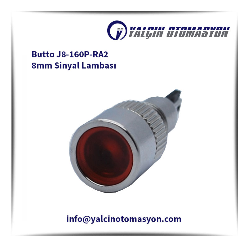 Butto J8-160P-RA2 8mm Sinyal Lambası