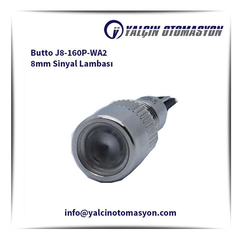 Butto J8-160P-WA2 8mm Sinyal Lambası