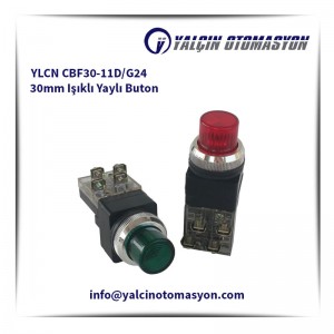 YLCN CBF30-11D/G24 30mm Işıklı Yaylı Buton