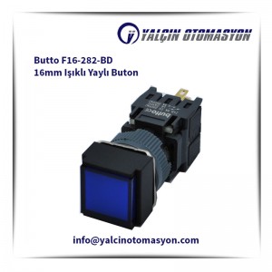 Butto F16-282-BD 16mm Işıklı Yaylı Buton