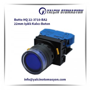 Butto HQ 22-3710-BA2 22mm Işıklı Kalıcı Buton