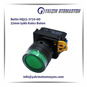 Butto HQ22-3710-GD 22mm Işıklı Kalıcı Buton