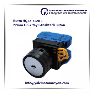 Butto HQ22-7120-1 22mm 1-0-2 Yaylı Anahtarlı Buton