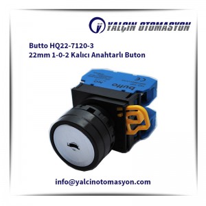 Butto HQ22-7120-3 22mm 1-0-2 Kalıcı Anahtarlı Buton