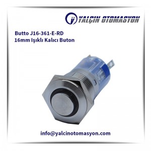 Butto J16-361-E-RD 16mm Işıklı Kalıcı Buton