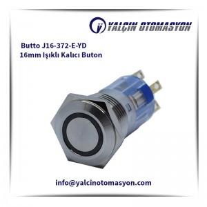 Butto J16-372-E-YD 16mm Işıklı Kalıcı Buton