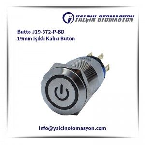 Butto J19-372-P-BD 19mm Işıklı Kalıcı Buton