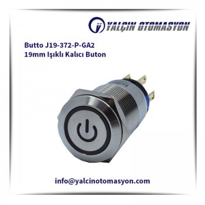 Butto J19-372-P-GA2 19mm Işıklı Kalıcı Buton