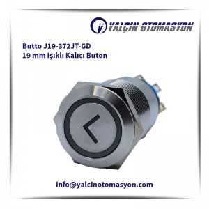 Butto J19-372JT-GD 19 mm Işıklı Kalıcı Buton