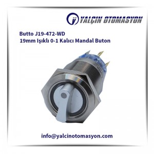 Butto J19-472-WD 19mm Işıklı 0-1 Kalıcı Mandal Buton