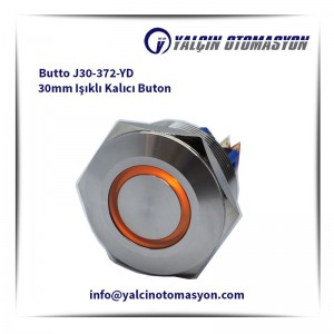 Butto J30-372-YD 30mm Işıklı Kalıcı Buton