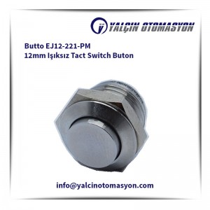 Butto EJ12-221-PM 12mm Işıksız Tact Switch Buton