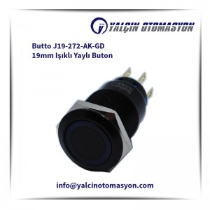 Butto J19-272-AK-GD 19mm Işıklı Yaylı Buton