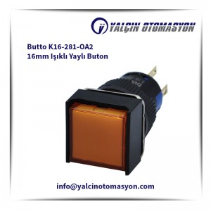 Butto K16-281-OA2 16mm Işıklı Yaylı Buton