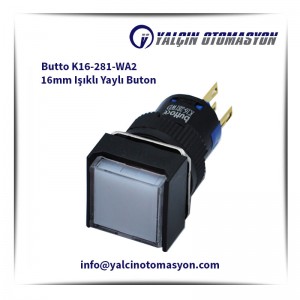 Butto K16-281-WA2 16mm Işıklı Yaylı Buton