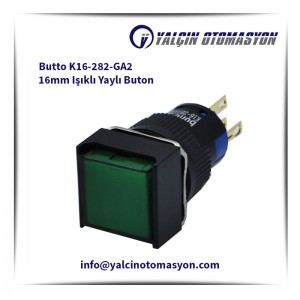 Butto K16-282-GA2 16mm Işıklı Yaylı Buton