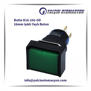 Butto K16-292-GD 16mm Işıklı Yaylı Buton