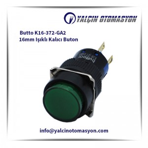 Butto K16-372-GA2 16mm Işıklı Kalıcı Buton