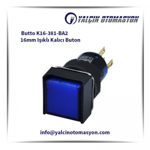 Butto K16-381-BA2 16mm Işıklı Kalıcı Buton