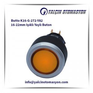 Butto K16-G-272-YA2 16-22mm Işıklı Yaylı Buton