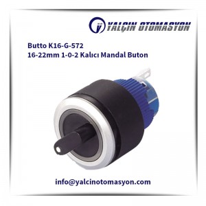 Butto K16-G-572 16-22mm 1-0-2 Kalıcı Mandal Buton