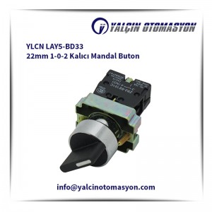 YLCN LAY5-BD33 22mm 1-0-2 Kalıcı Mandal Buton