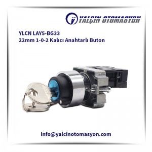 YLCN LAY5-BG33 22mm 1-0-2 Kalıcı Anahtarlı Buton